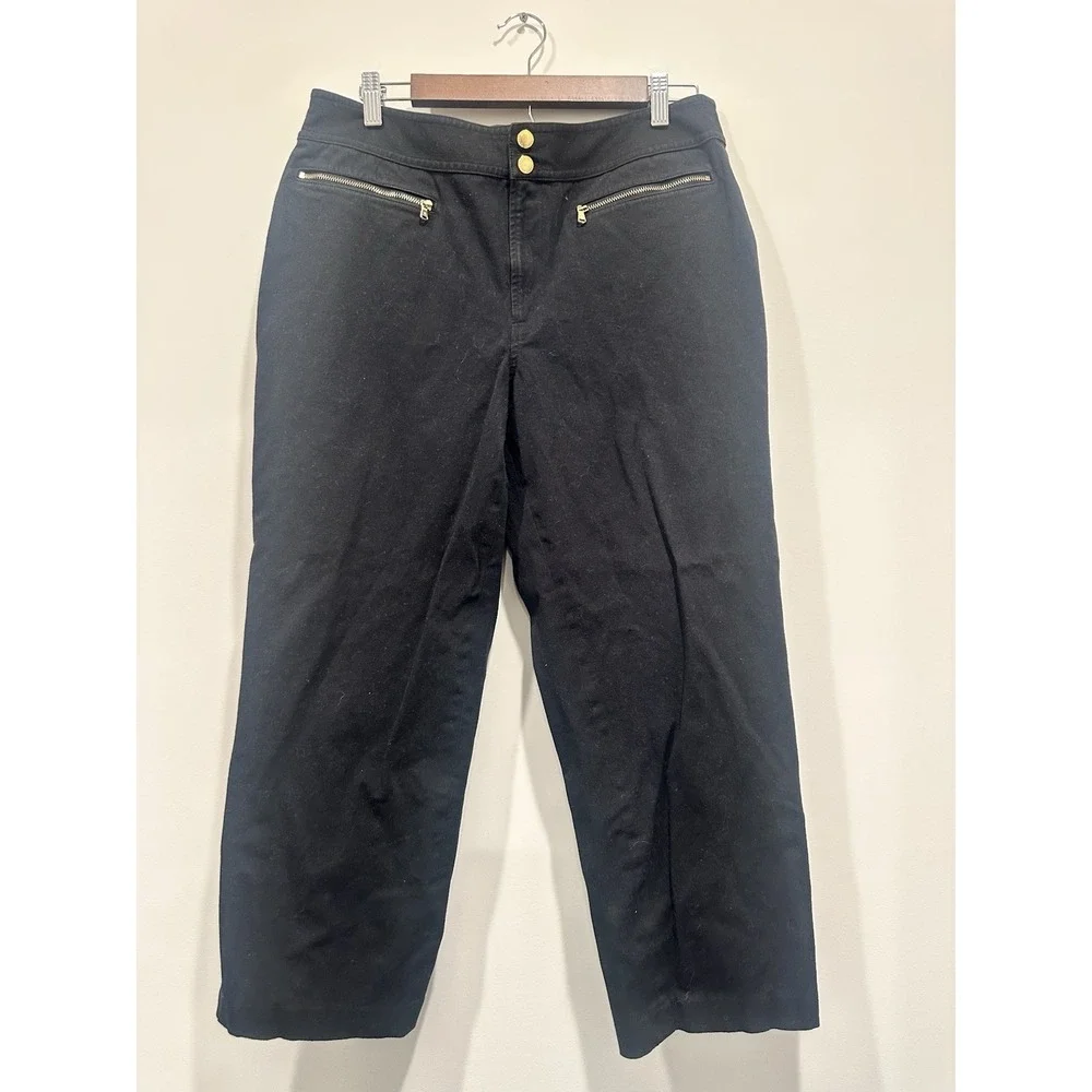 Lauren Ralph Lauren Black‎ Cropped Pants Size 12